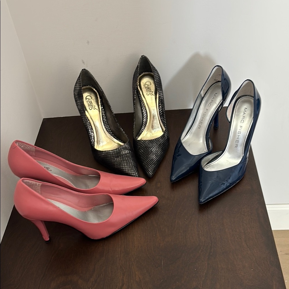 Bundle of 3 leather heels